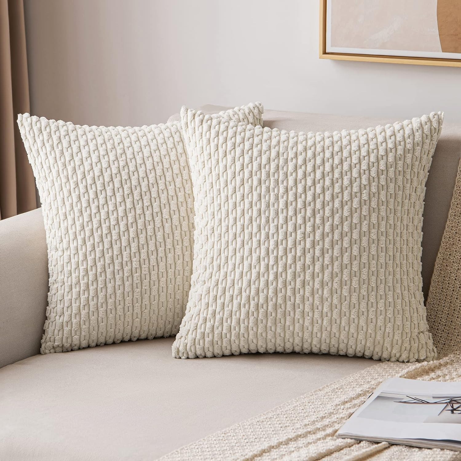 Striped Throw Pillow Cover 18x - Pillow Insert 18X18 recension och pris