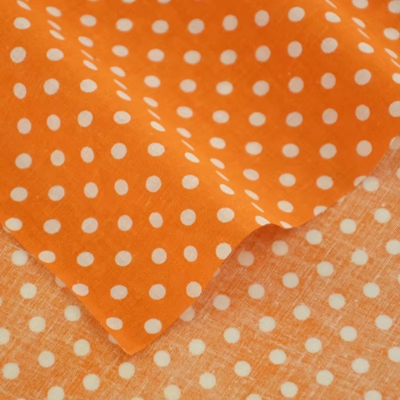 50X150CM White Orange Polka Do - Home Textiles Usa recension och pris