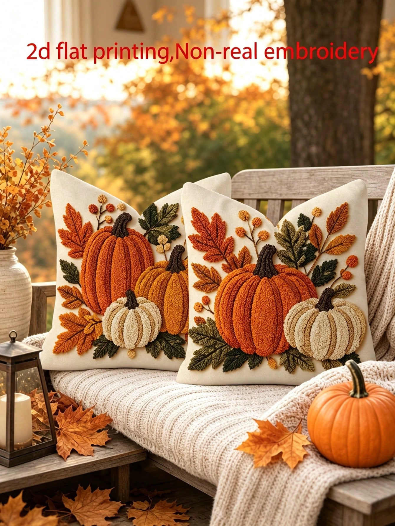 2pcs Country Rustic Fall Throw - Pillow Insert 18X18 recension och pris