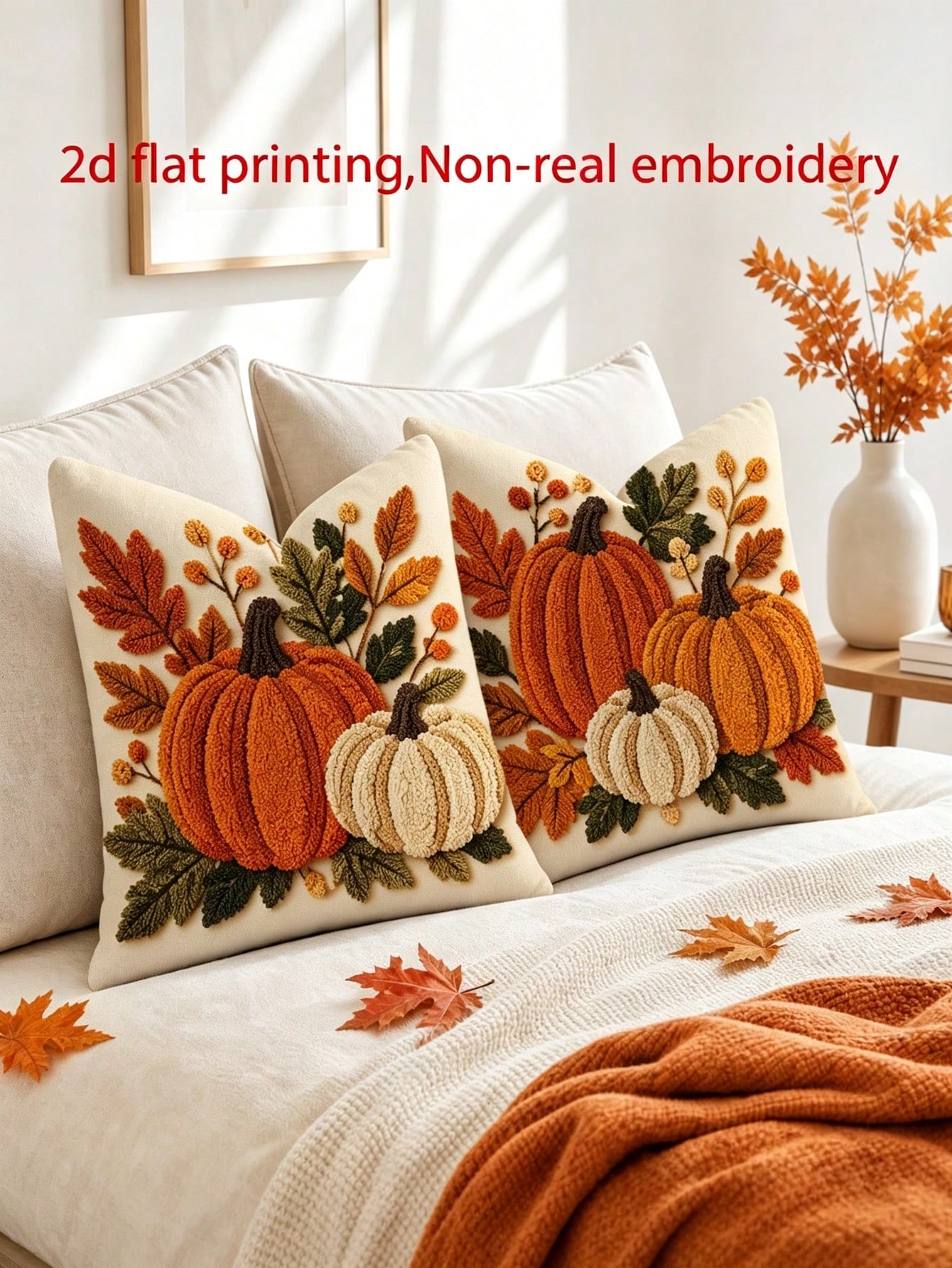 2pcs Country Rustic Fall Throw - Pillow Insert 18X18 recension och pris