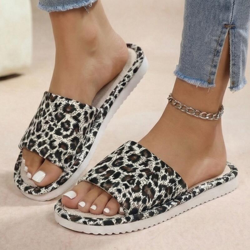 Linen Leopard Women's Slippers - Home Textile recension och pris