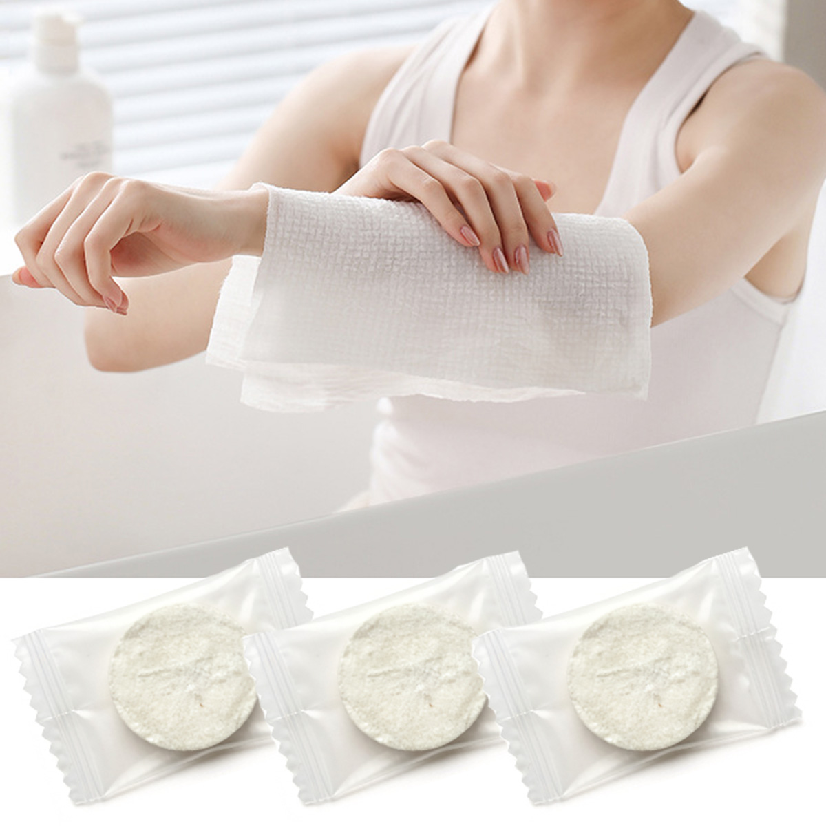 100Pcs Portable Compressed Tow - Home Textiles Face Towel recension och pris