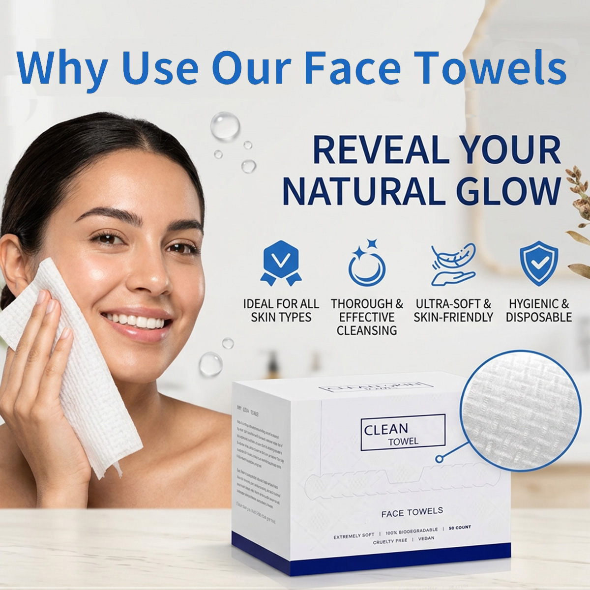 50Pcs/Box Disposable Face Towe - Home Textiles Face Towel recension och pris