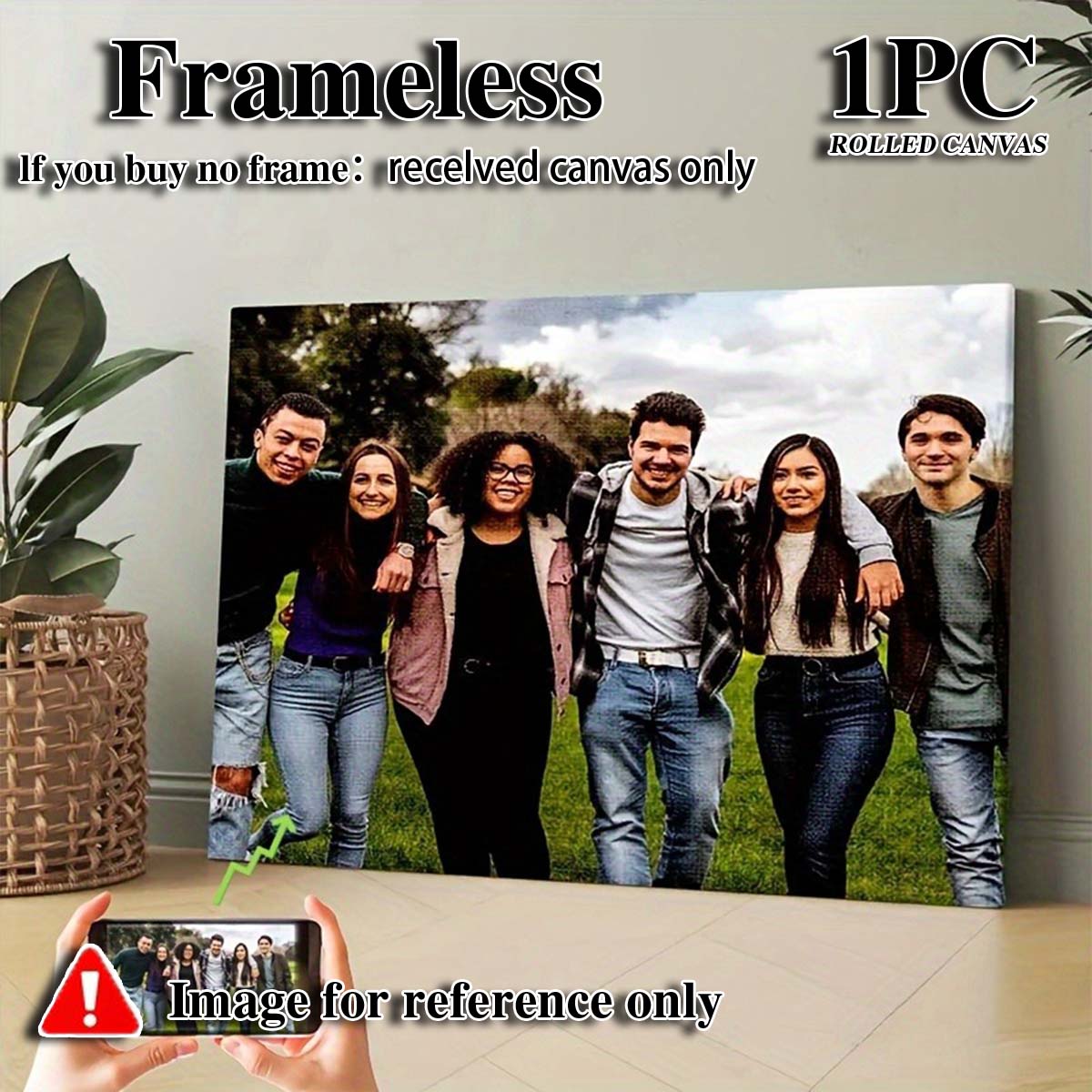 Custom 2D Photo Canvas Wall Ar - Home Textiles Usa recension och pris