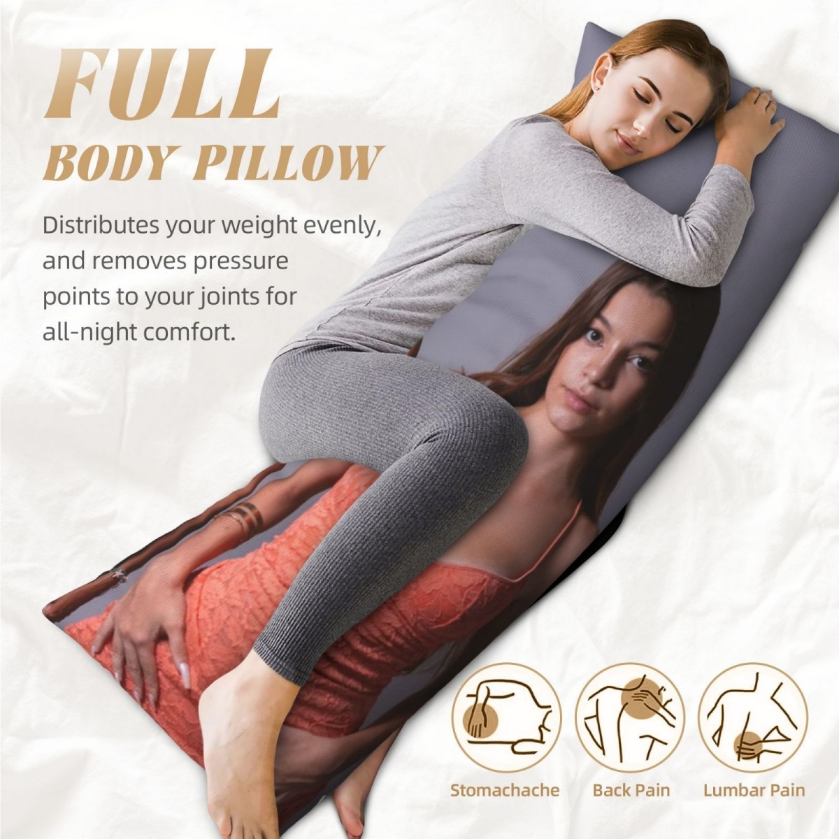 1 Custom Photo Body Pillowcase - Home Textiles Usa recension och pris