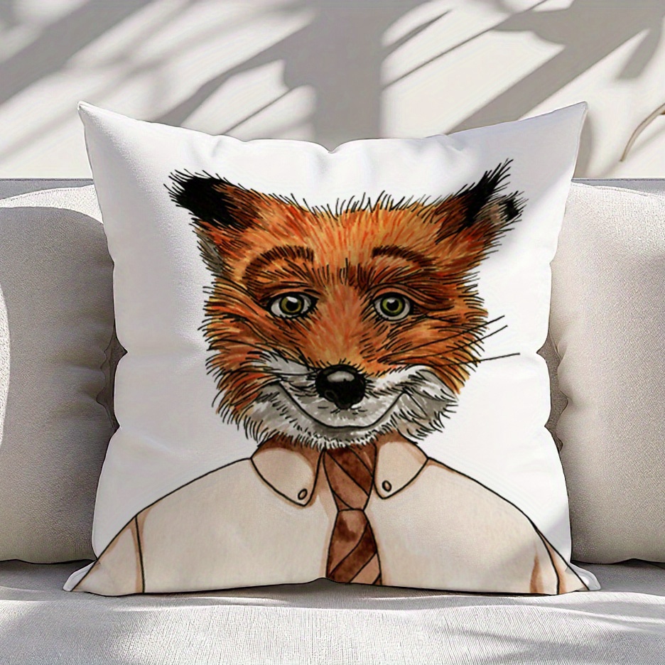 1pc Mr. Fox Pillow Cover Autum - Pillow Insert 18X18 recension och pris
