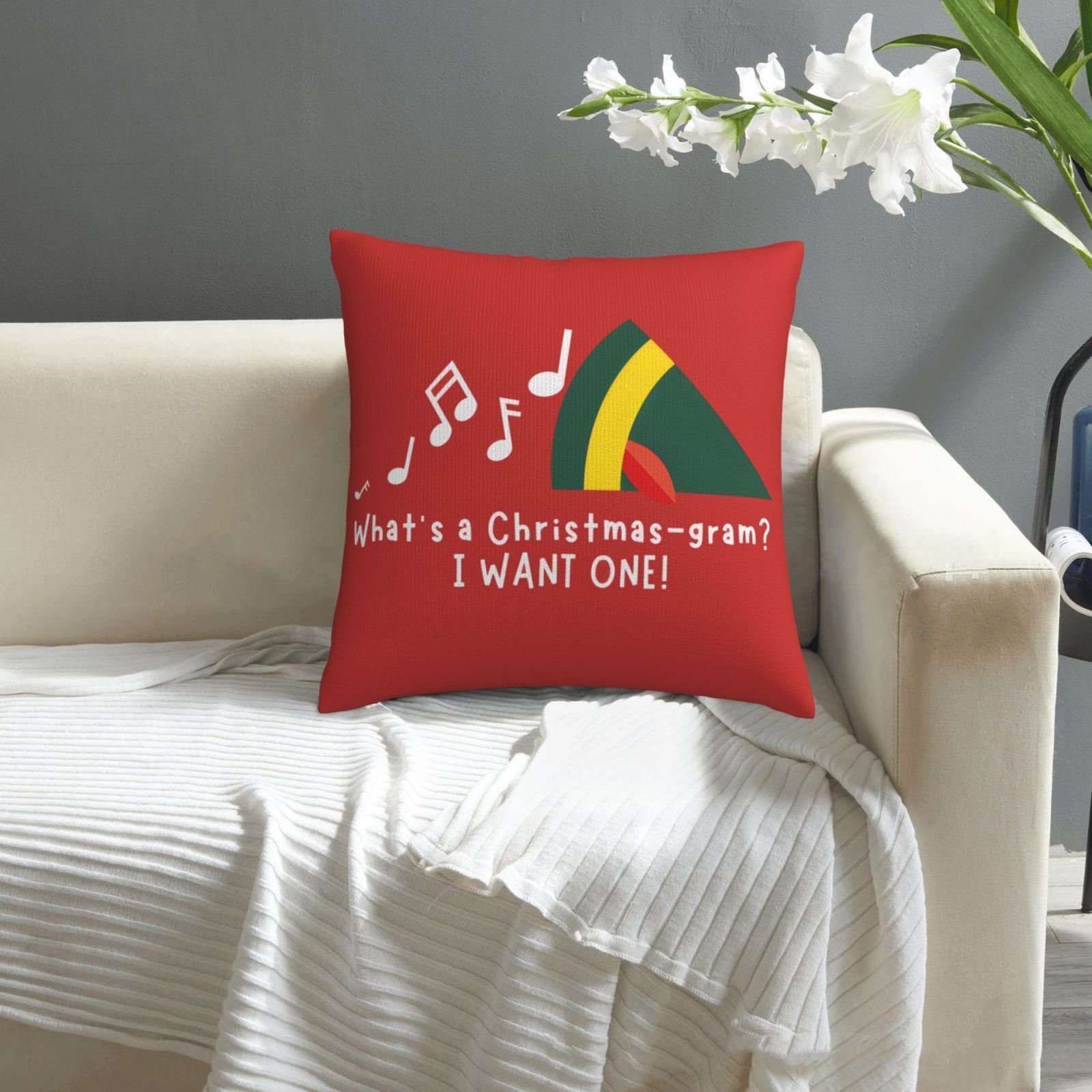 1pc Christmas Pillow Cover - B - Pillow Insert 18X18 recension och pris